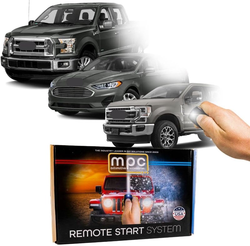 MPC Remote Start Kit for Ford F-150 2015-2020 || F-250 F-350 2017-2021 || Fusion 2014-2020 || Plug and Play || Press Fob Lock Unlock Lock to Start || No Honk || Gas or Diesel - Image 1